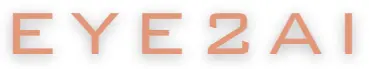 eye2ai logo orange on black